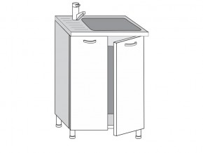 2.60.2мн Шкаф-стол на 600мм под накладную мойку с 2-мя дверцами в Надыме - nadym.magazin-mebel74.ru | фото