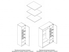 Комплект полок шкафа 1 дверного или 3 дверного в Надыме - nadym.magazin-mebel74.ru | фото