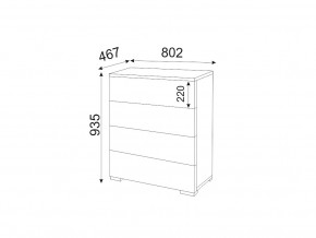 М05 (ручка брусок) Комод (4 ящика) в Надыме - nadym.magazin-mebel74.ru | фото