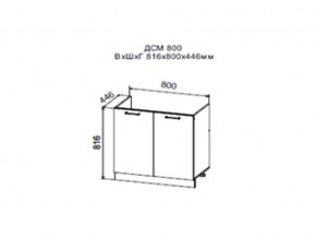 Шкаф нижний ДСМ800 под мойку в Надыме - nadym.magazin-mebel74.ru | фото